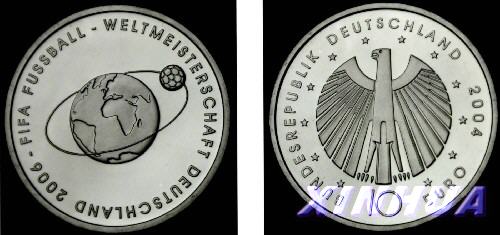 德国发行世界杯足球赛纪念币和纪念邮票[组图