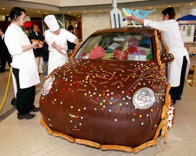 日本一蛋糕店情人节将推出巧克力轿车(图)