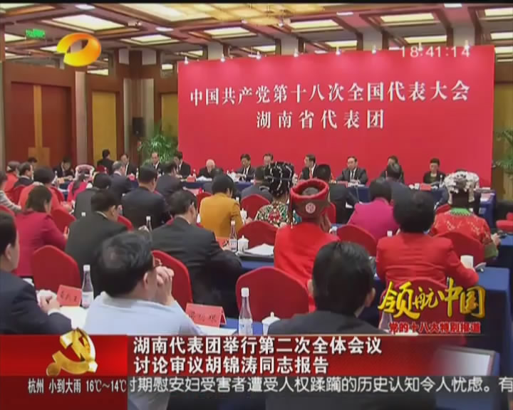 [视频]湖南代表团举行第二次全体会议 讨论审议