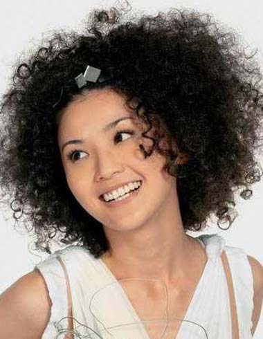 中短发烫满头卷发型_中长发烫满头卷发型