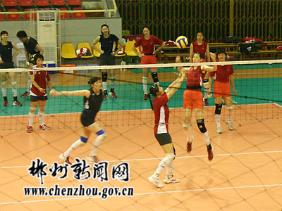 中国女排来郴集训 剑指北京2008年奥运会(图)