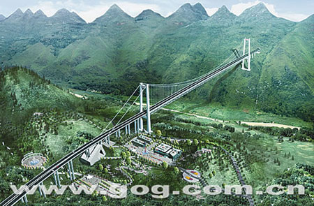 贵州坝陵河大峡谷利用遥控飞艇抛索建桥(图)