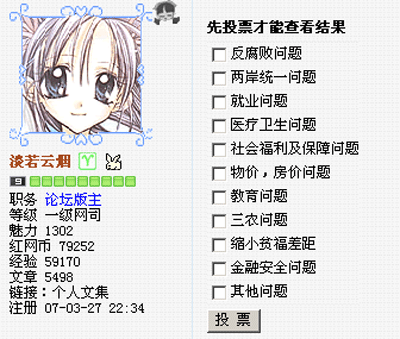 网友自发发起投票活动