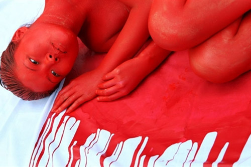 裸女抗议<em>日本</em>捕鲸