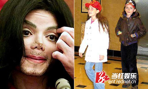 图:迈克尔-杰克逊子女露真容