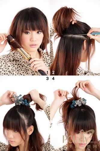 抓出马尾的蓬松度和空气感