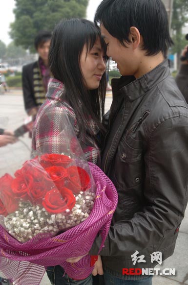 长沙:红玫瑰成情人节主角