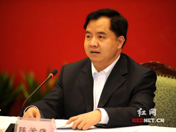湖南省副省长陈肇雄讲话。