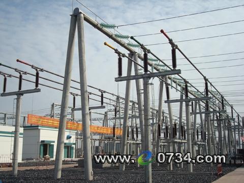 衡阳市西渡220KV变电站6月中旬正式投入运营