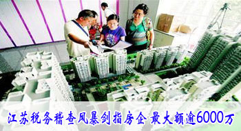江苏税务稽查风暴剑指房企 最大涉税额逾6000