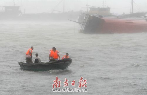 台风灿都登陆吴川 135万人受灾2人死亡(图)