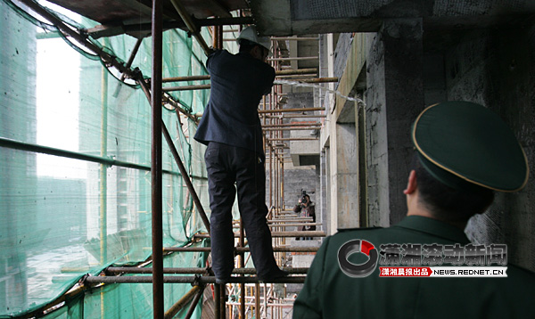 长沙消防集中安全检查 多个高层在建小区管道