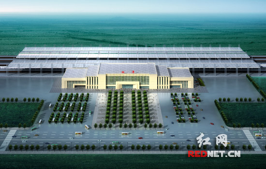 湘潭火车站改扩建工程站房主体结构封顶