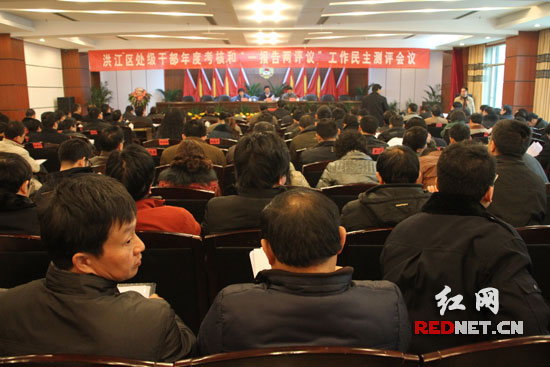 洪江区区人大代表、政协委员评议区级领导干部