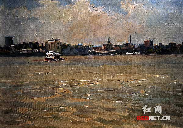 珠江（曲湘建26cmX19cm）。