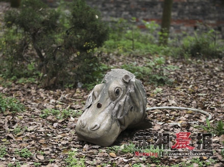 红网 湖南频道 > 正文     4月10日,株洲市石峰公园里,几尊残破的动物