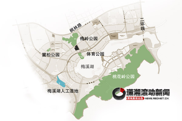 长沙河西新增5大公园 10月底免费开放[图]