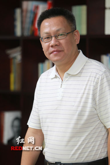 中南传媒董事、红网董事长、总经理、总编辑舒斌。殷建军 摄