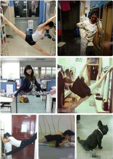 [<em>视频</em>]<em>女生</em>宿舍劈一字马照片走红 网友争相挑