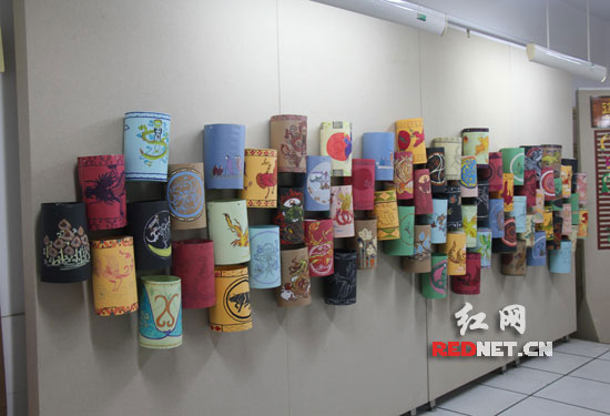 长沙马王堆中学展出汉风古韵特色的学生美术