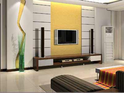 电视背景墙装修图片 缤纷色彩搞定潮流客厅