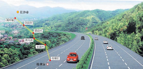 洞株公路开工两年后长沙县花木10分钟可送抵