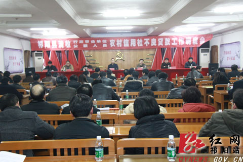 祁阳县清收农信社不良贷款工作调度会