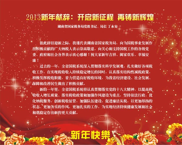 湖南省国家税务局党组书记、局长丁永安发表新
