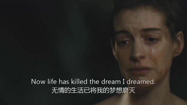 [视频]安妮·海瑟薇飙泪演绎《悲惨世界》插曲