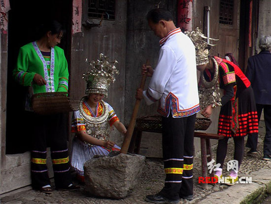 绥宁县苗族"四八"姑娘节临近 乌饭飘香(图)