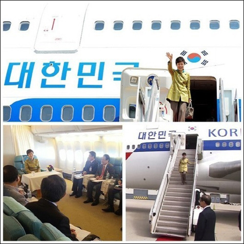 韩国公布朴槿惠专机内部照称该机不会熄火（图）