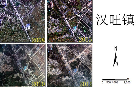 新北川县城2008-2013年地表覆盖时空变迁状况