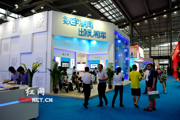 中南传媒作为出版湘军代表，集中展示了数字产品。