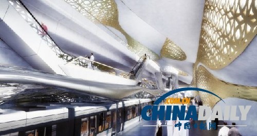 大理石通道镀金墙 沙特拟四年打造全球最豪华地铁
