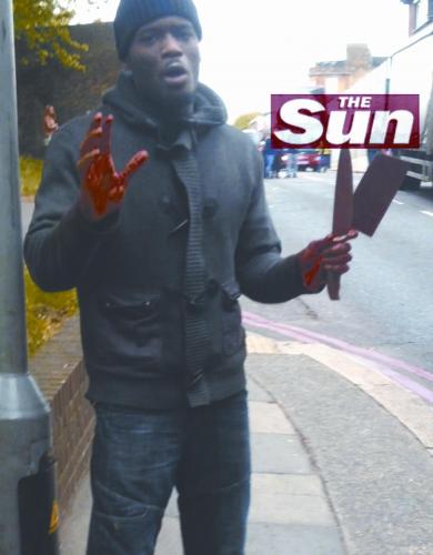 英媒刊登的凶案现场照片。