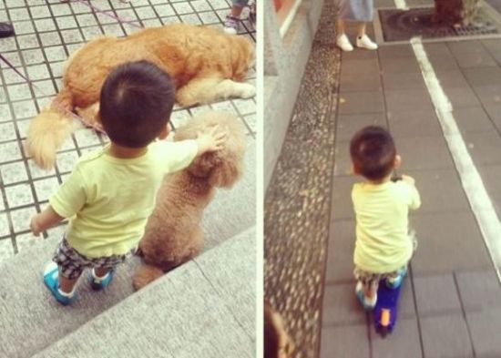 孙俪邓超爱子等等外出游玩