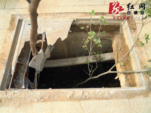 福星中路人行道电力井盖破损 居民盼修复