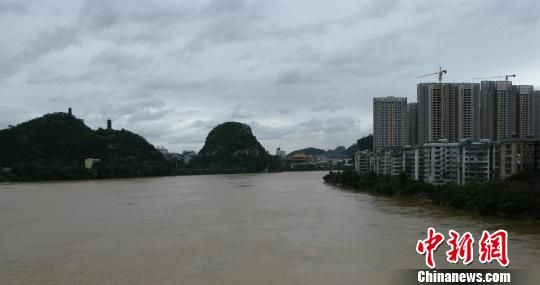 6月10日，受区域强降雨影响，广西柳州柳江水位暴涨，到中午12时，已经超过82.5米的警戒水位。洪水漫过滨江路，涌进柳州市沿江居民家中，不少居民仍在搬运物资，紧急撤离。数辆停在河堤上的汽车，来不及撤走，被洪水淹没。 蒙鸣明 摄