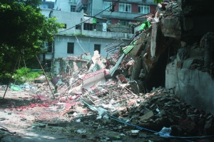 6月11日，诗书路民国建筑已被强拆。信息时报记者 林梦建 摄