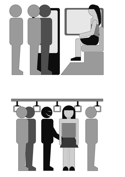 公车后门第一排座位如无挡板，女乘客容易走光。