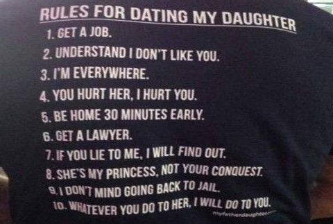 美男子给女儿男友10条准则：敢伤害她就伤害你