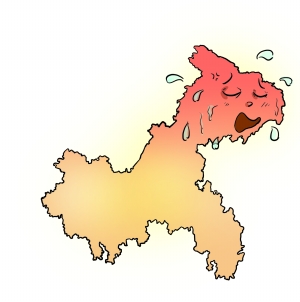 真热!制图/岳笑