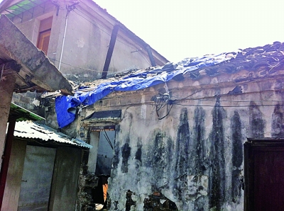 高岗里39号部分被破坏的房屋。