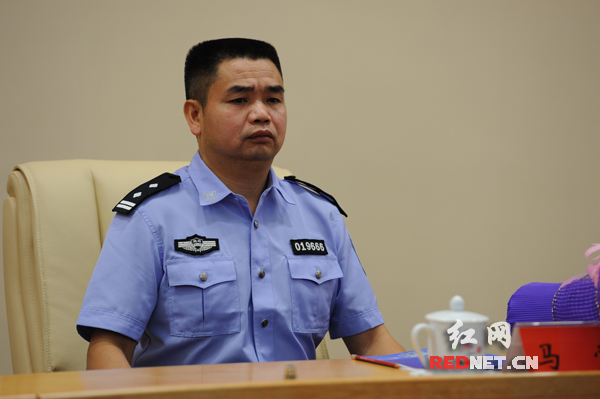 报告团成员、李杨生前同事长沙市公安局雨花分局黎托派出所民警马堂