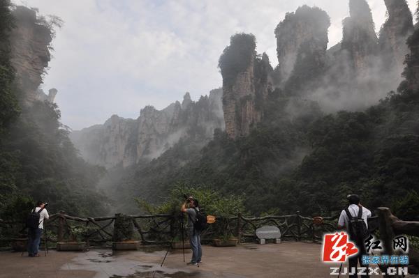 张家界核心景区迎来秋日首场云海奇观