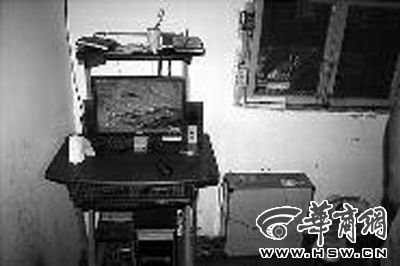 “秦火火”家人在衡阳市市中心的出租屋，这台电脑是2009年“秦火火”自己购买的。本组图片由本报记者刘斌摄