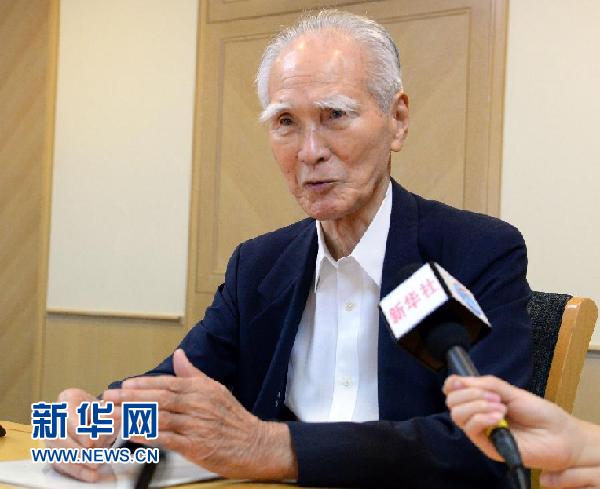 9月5日,在日本福冈,日本前首相村山富市接受新华社记者专访。新华社记者马平摄