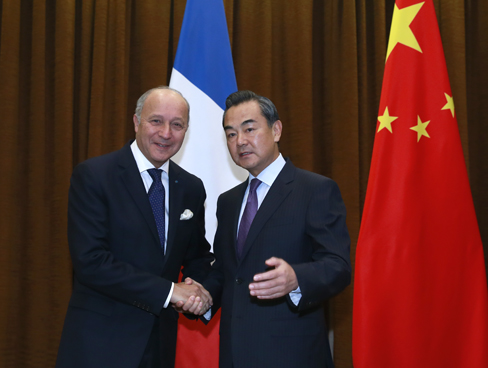   2013年9月15日，外交部长王毅在北京同法国外长法比尤斯举行会谈。双方就叙利亚等问题交换了意见。