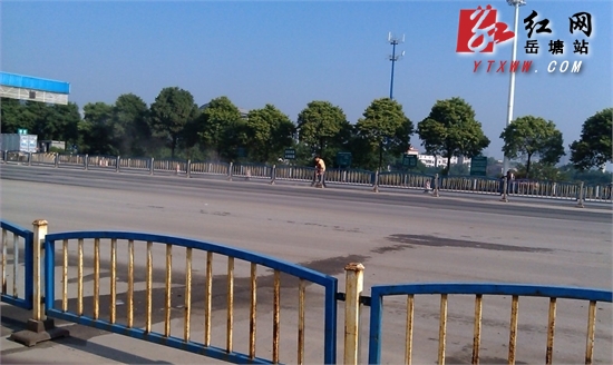 湘潭市莲城大桥收费站道路施工完工