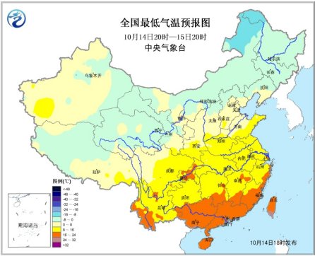 强冷空气影响中国东部及南部地区局地降温12℃